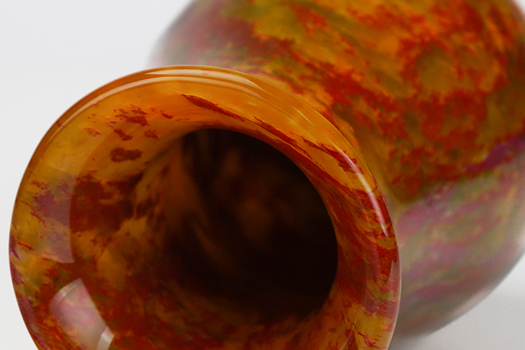 鹿港窯禮品館 │琥珀玉石花瓶 擺件