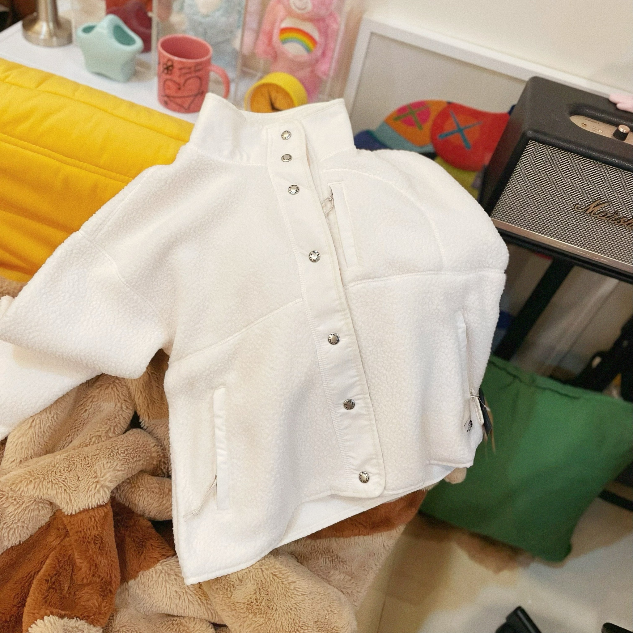 The North Face Fleece Jacket Cragmont 奶油白 TNF 羊羔毛 保暖 抓絨上衣 外套 NF0A5AYLN3N