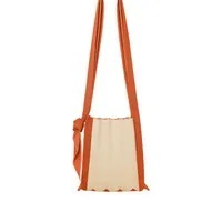 [S] PLEATS MAMA KNIT PLEATED CROSS BAG,ORANGE/CREAM, PM23ZUCB032ROR [FINAL SALE] (SPL29)