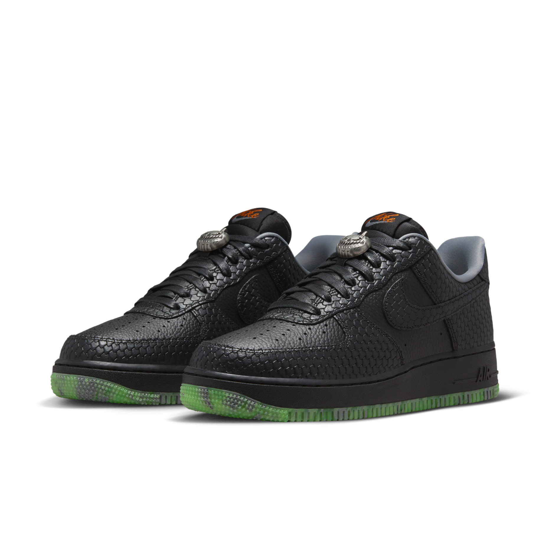 男鞋NIKE AIR FORCE 1 07 PRM 萬聖節黑綠南瓜經典休閒鞋【FQ8822-084】