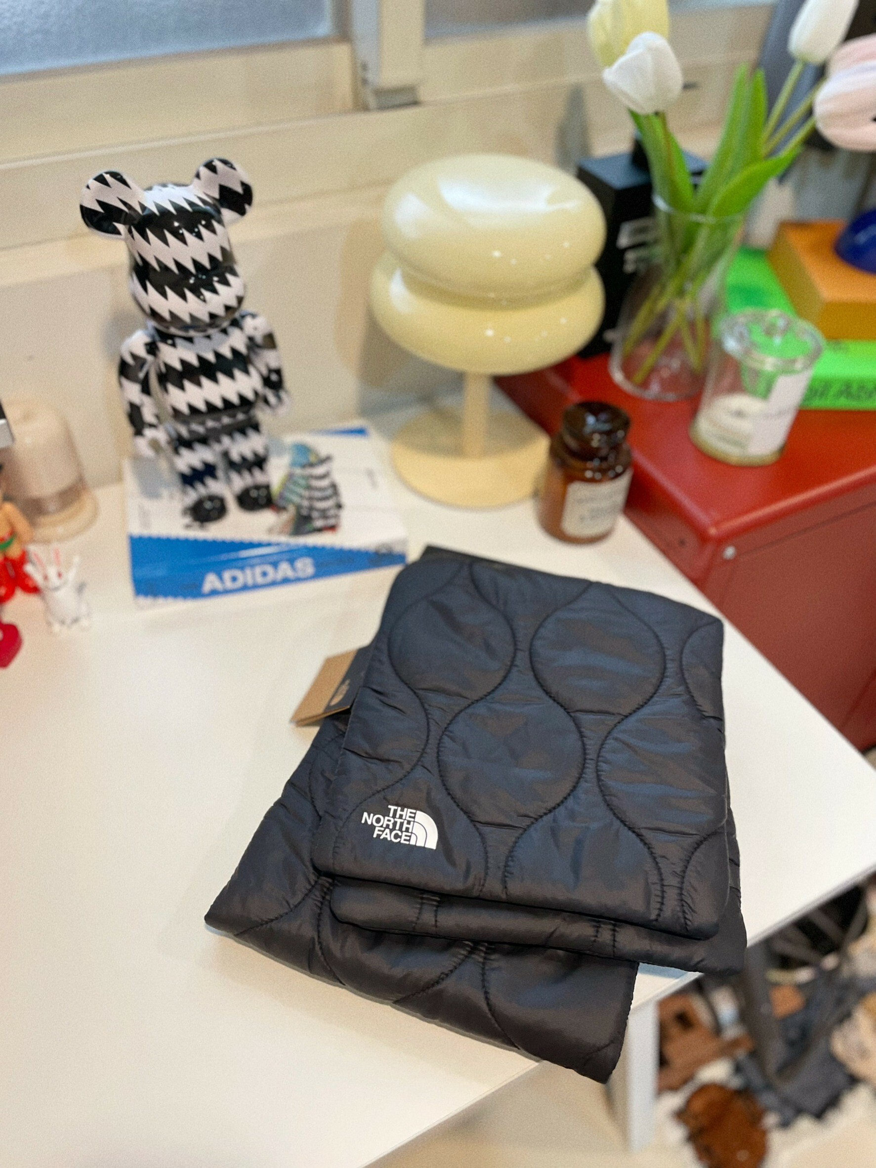 The North Face Insulated Scarf 黑色 TNF 葫蘆紋 保暖 圍巾 NF0A55KYJK3