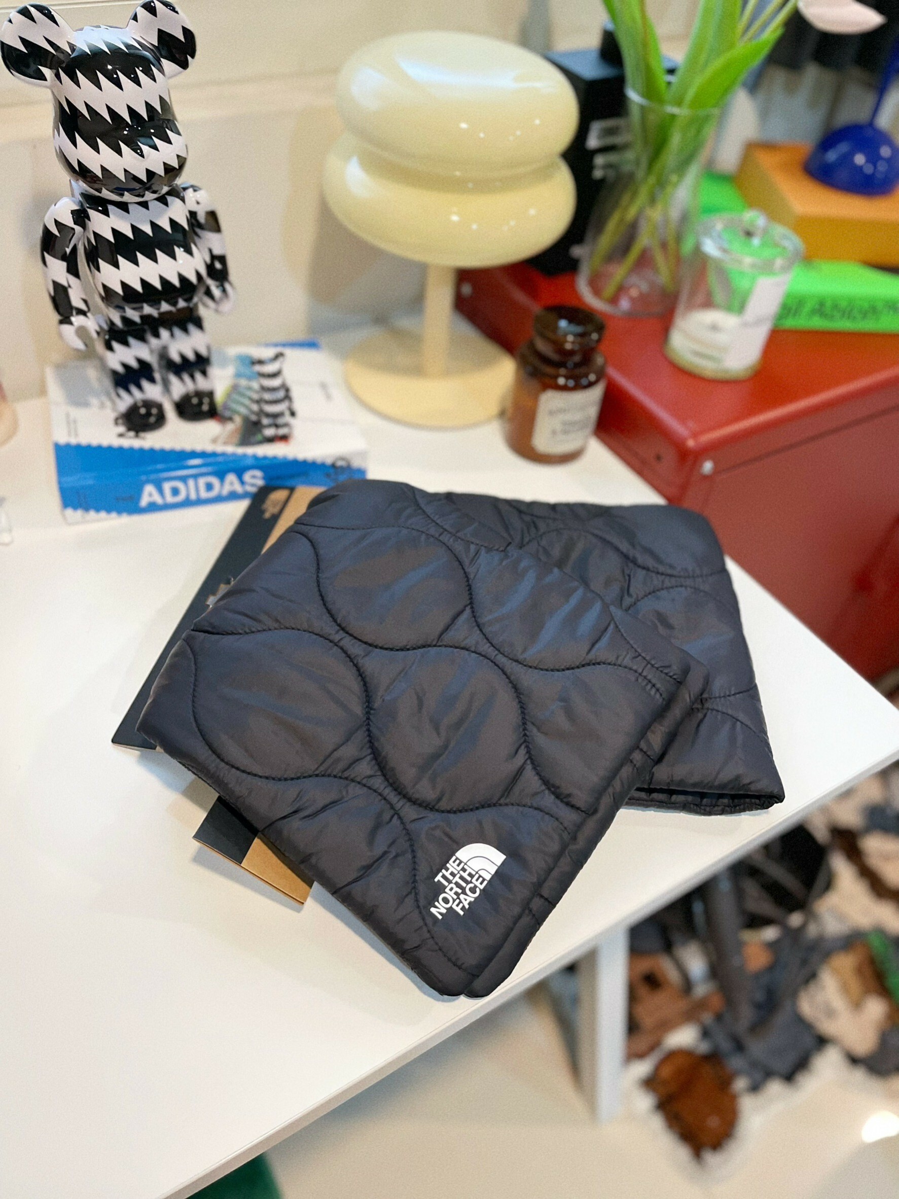 The North Face Insulated Scarf 黑色 TNF 葫蘆紋 保暖 圍巾 NF0A55KYJK3