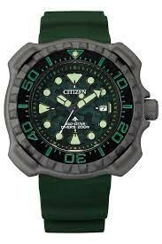行貨 CITIZEN PROMASTER 星辰錶 BN0228-06W 1982復刻版 Marine系列 超級鈦錶殼 Duratect MRK Watch 限量綠迷彩 光動能200M潛水男錶