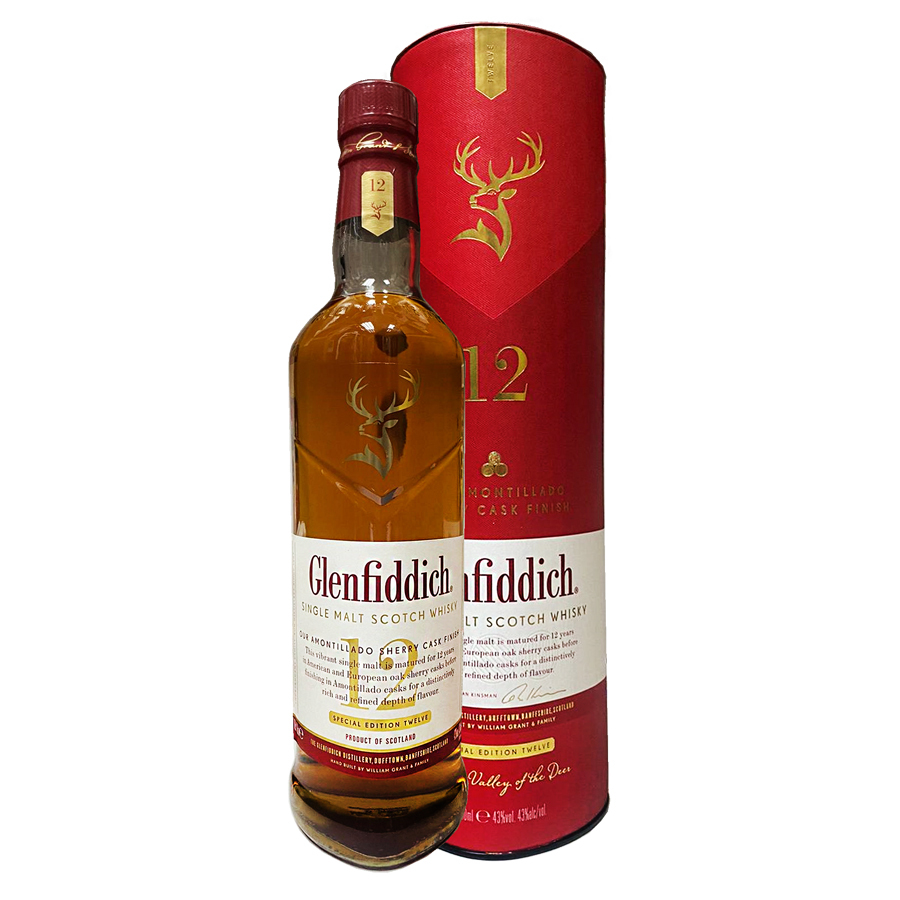 Glenfiddich 12 Years Old Our Amontillado Sherry Cask Finish 43%