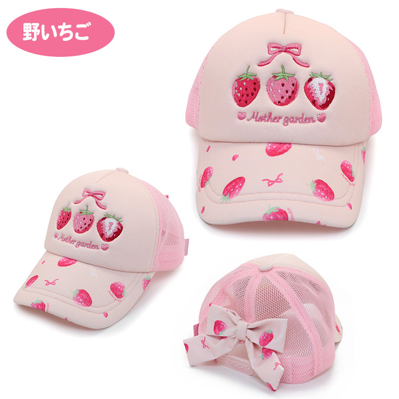 【日本Mother Garden】帽子 草莓繪 （M／Ｌ）