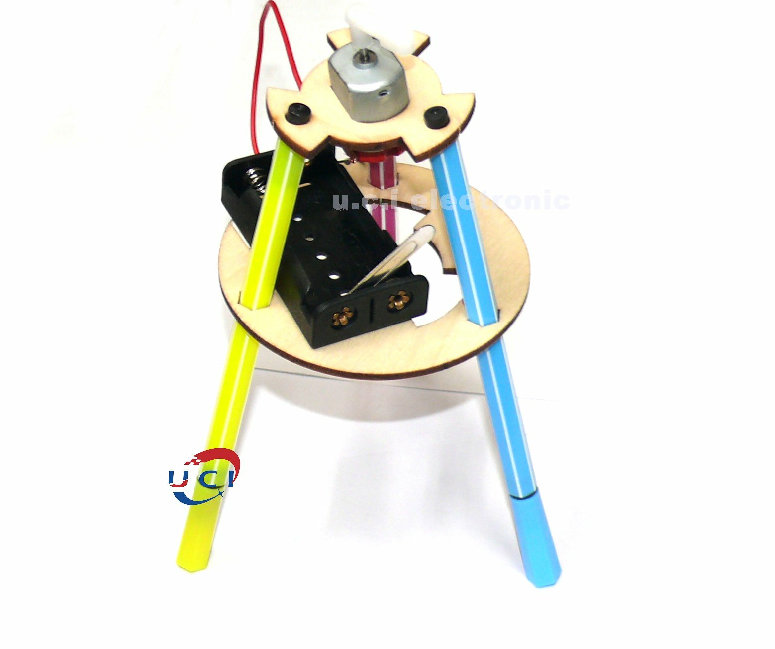 【UCI電子】(二C-1) DIY塗鴉機器人科技小製作小發明 手工材料包 科學實驗玩具