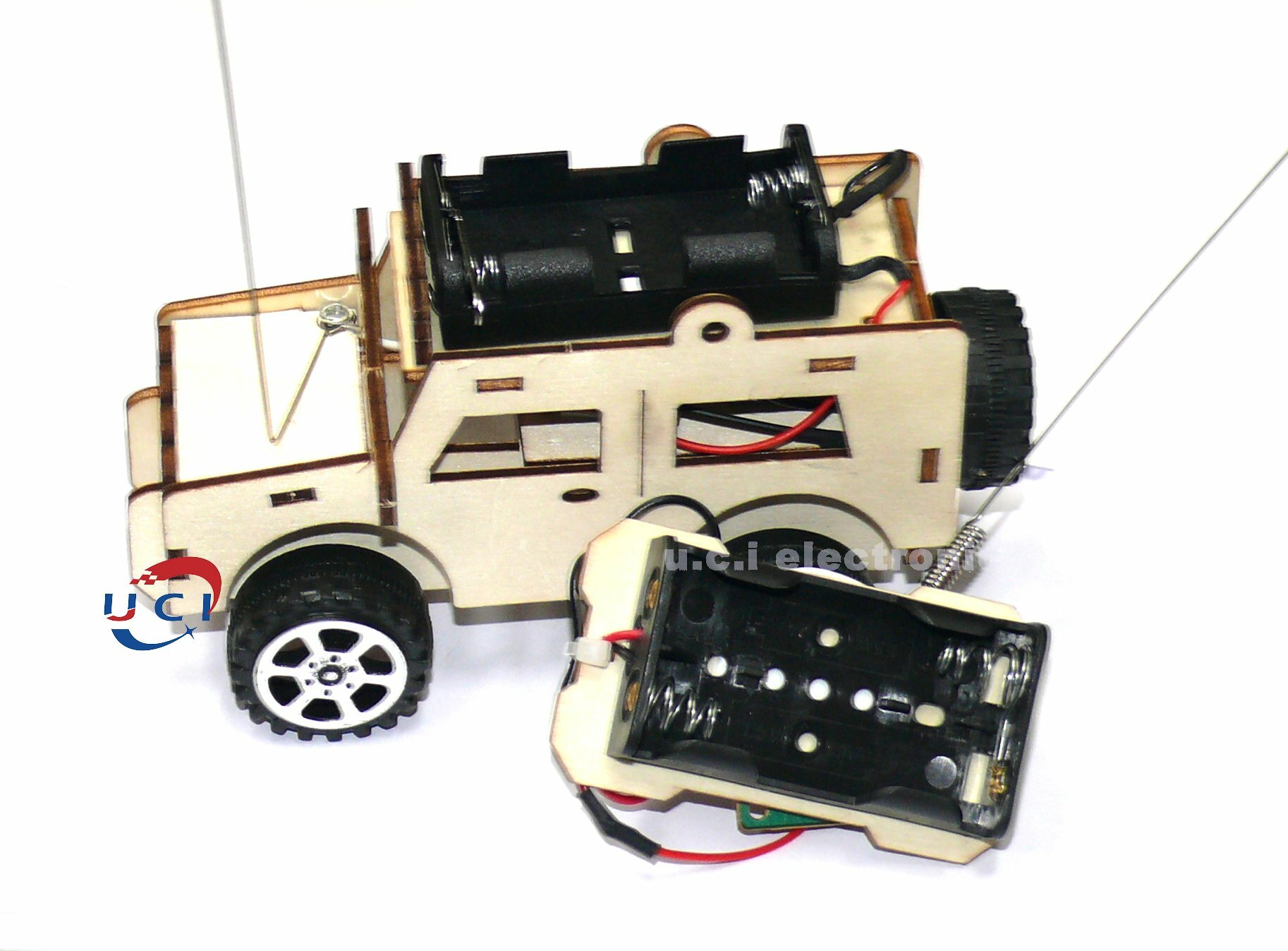 【UCI電子】(二C-1) DIY遙控吉普車 科技小製作 小手工材料包 玩科普益智模型教具