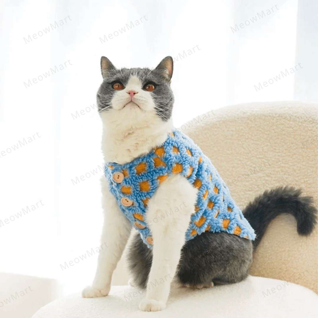 【現貨8折】窩夫保暖寵物背心 (貓狗適用)