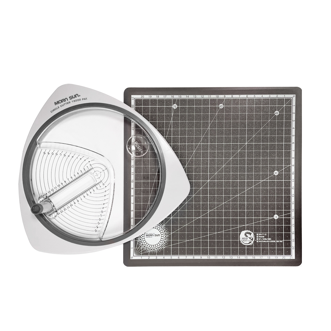 【精準切圓器組合】 含黏性切割墊 指推 裁圓器 圓形切割器(無痕切割)