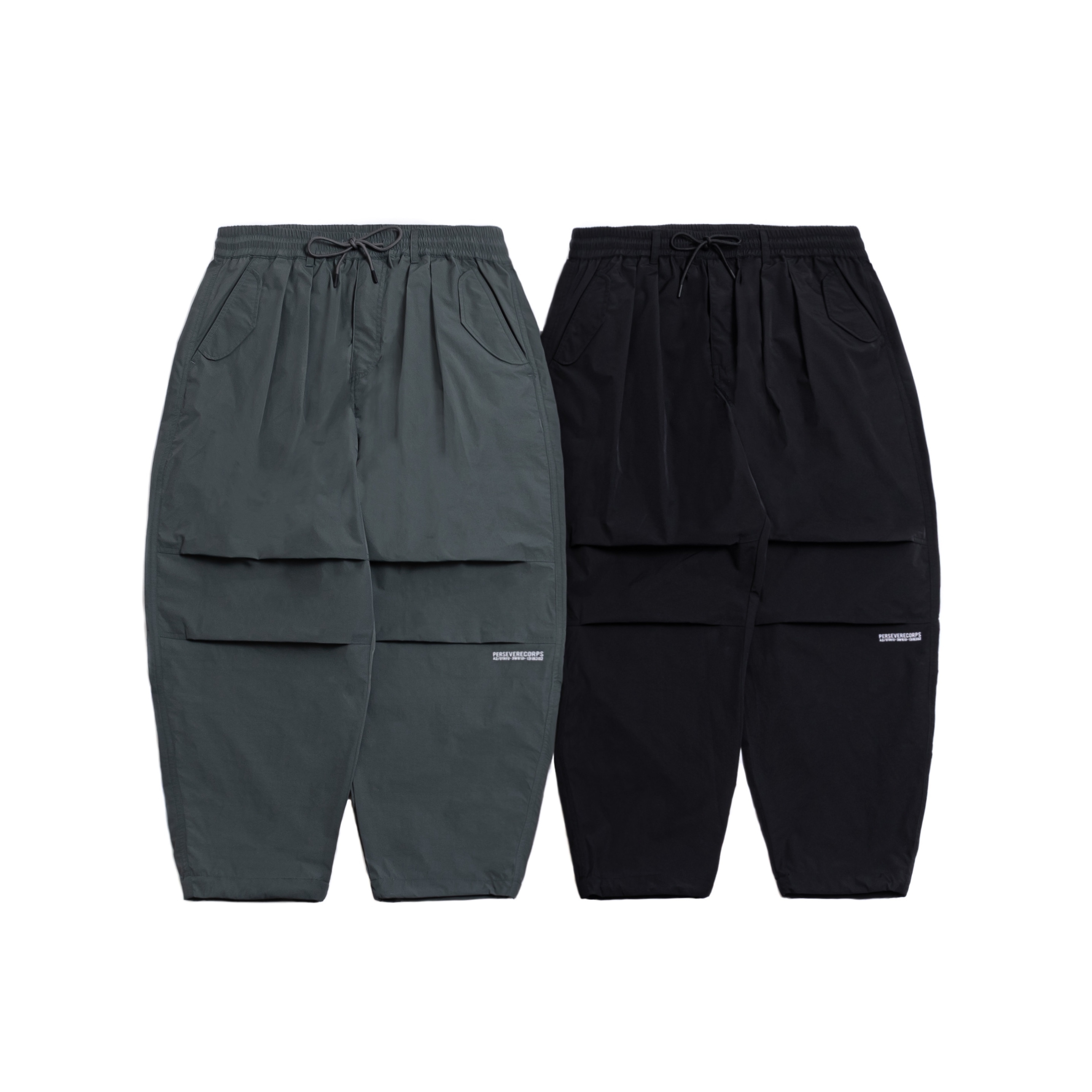 Persevere laminating water-repellent nylon parachute pants