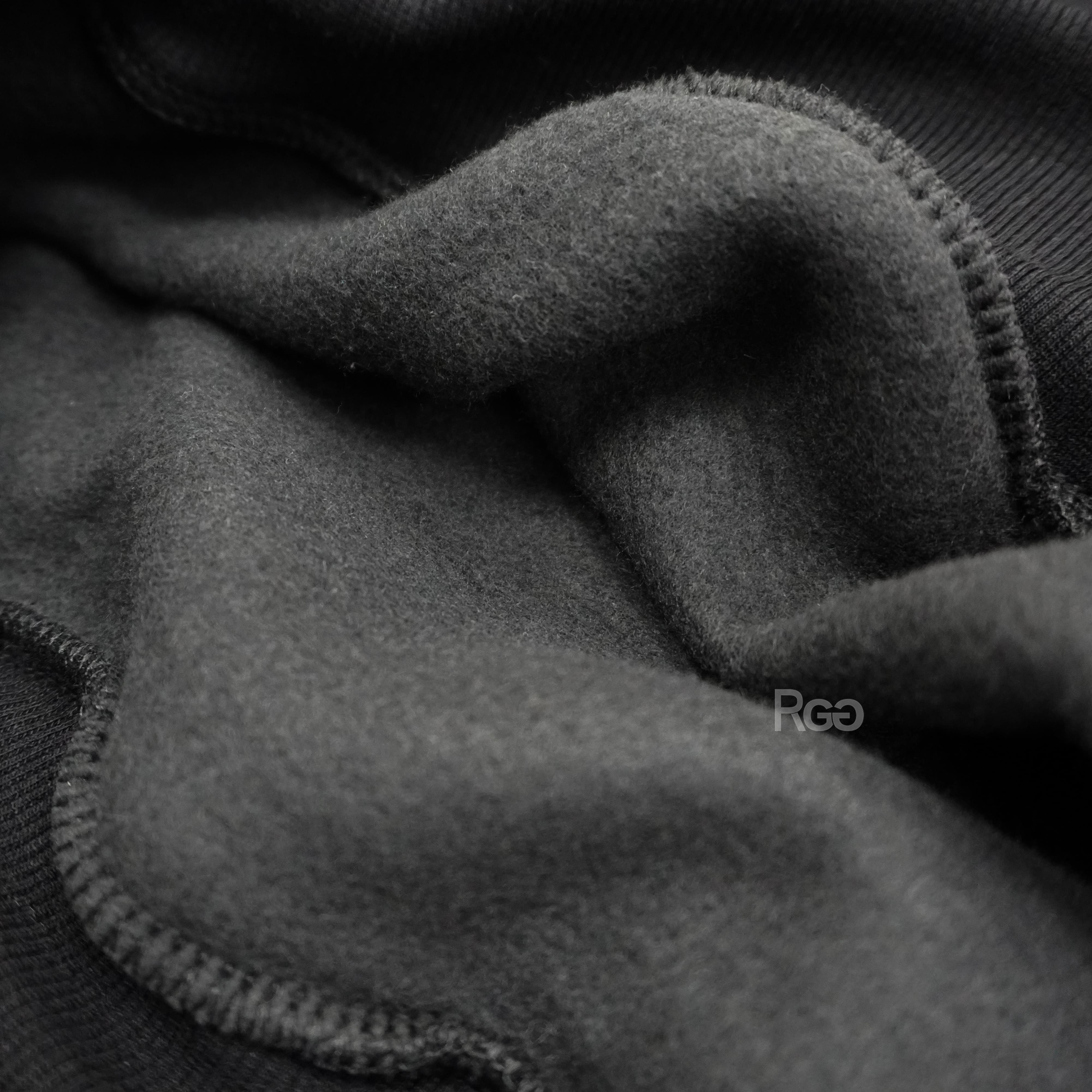 Speed 賽車風刷毛帽T黑色內裡刷毛照