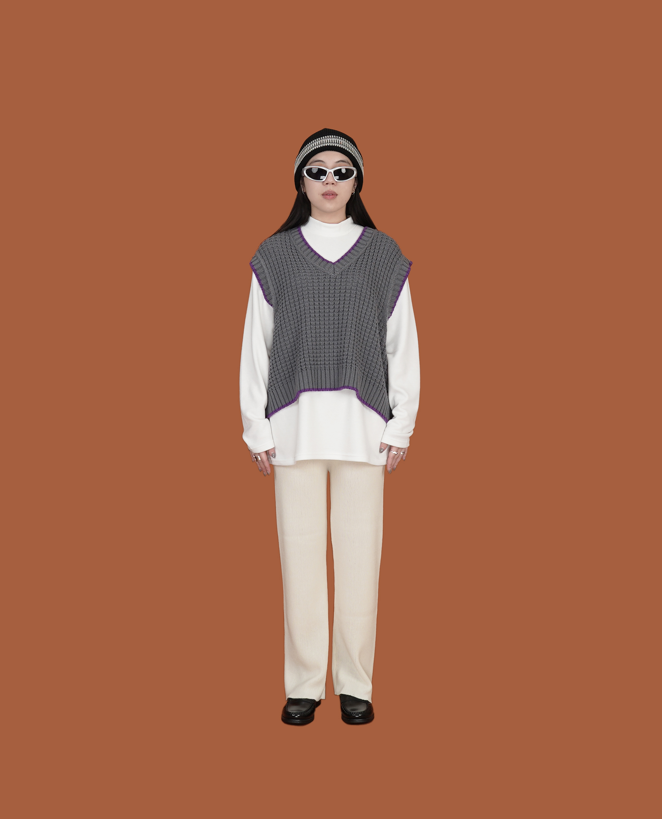 O.POism 歐波医生全防縮羊毛小直筒針織褲