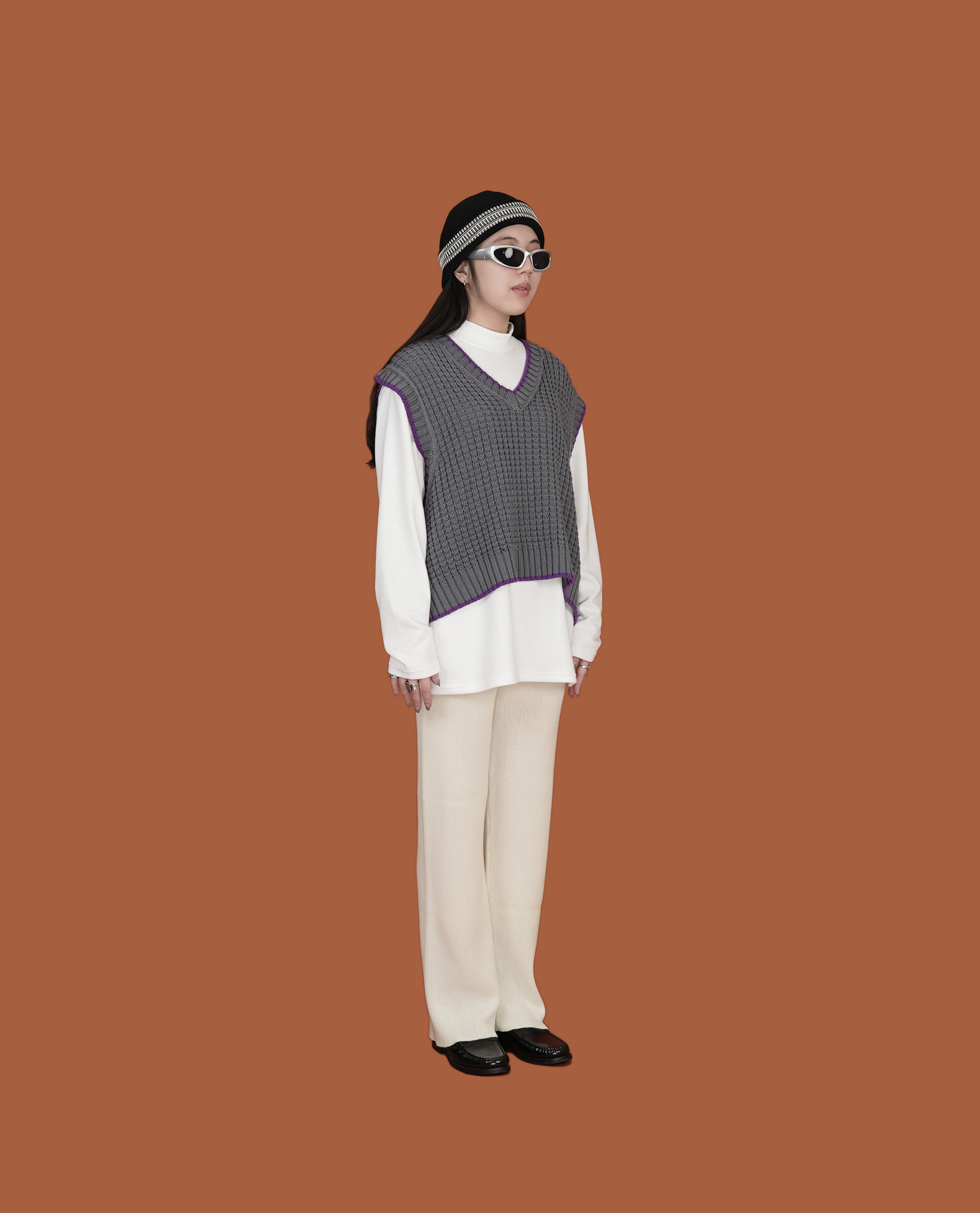 O.POism 歐波医生全防縮羊毛小直筒針織褲