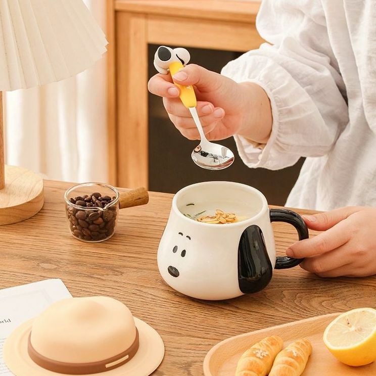 SNOOPY 史努比 馬克杯 草帽杯蓋 陶瓷 造型 / 現貨