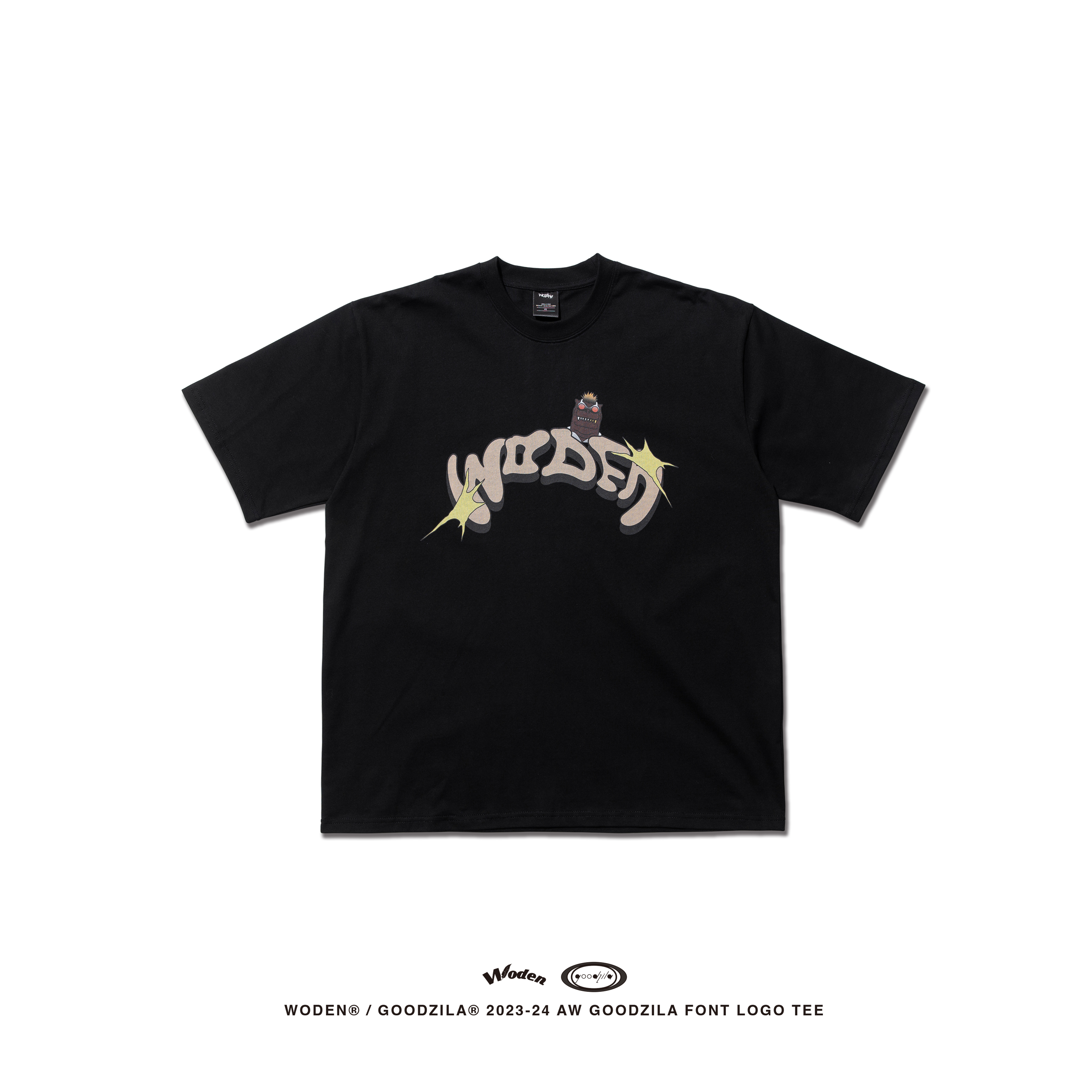 WODEN X Goodzila 031 LOGO tee - 黑色
