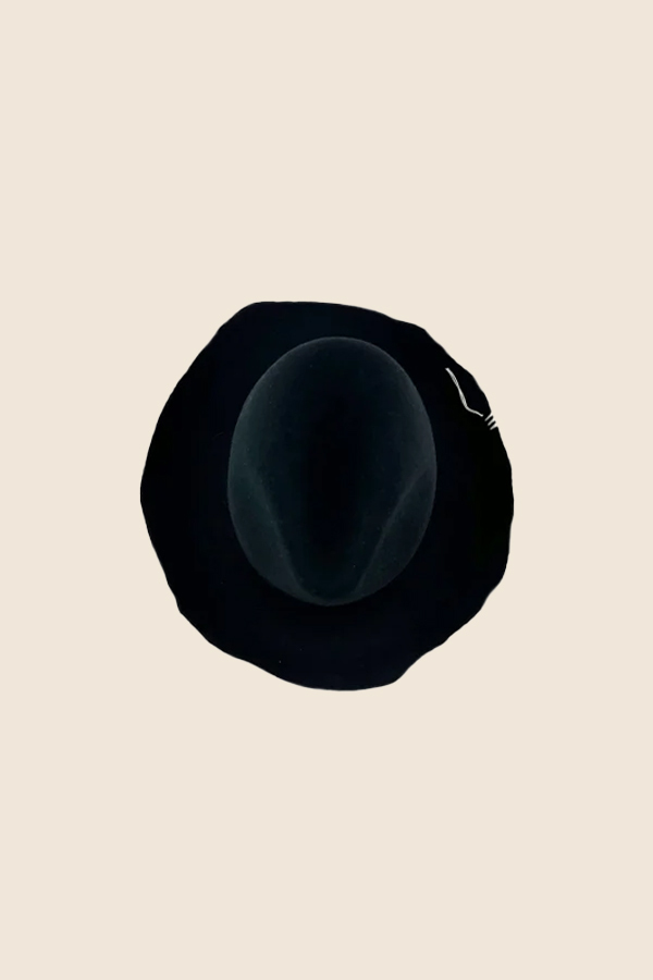 HUNTISM -   CUT OFF 羊毛紳士帽 (黑)