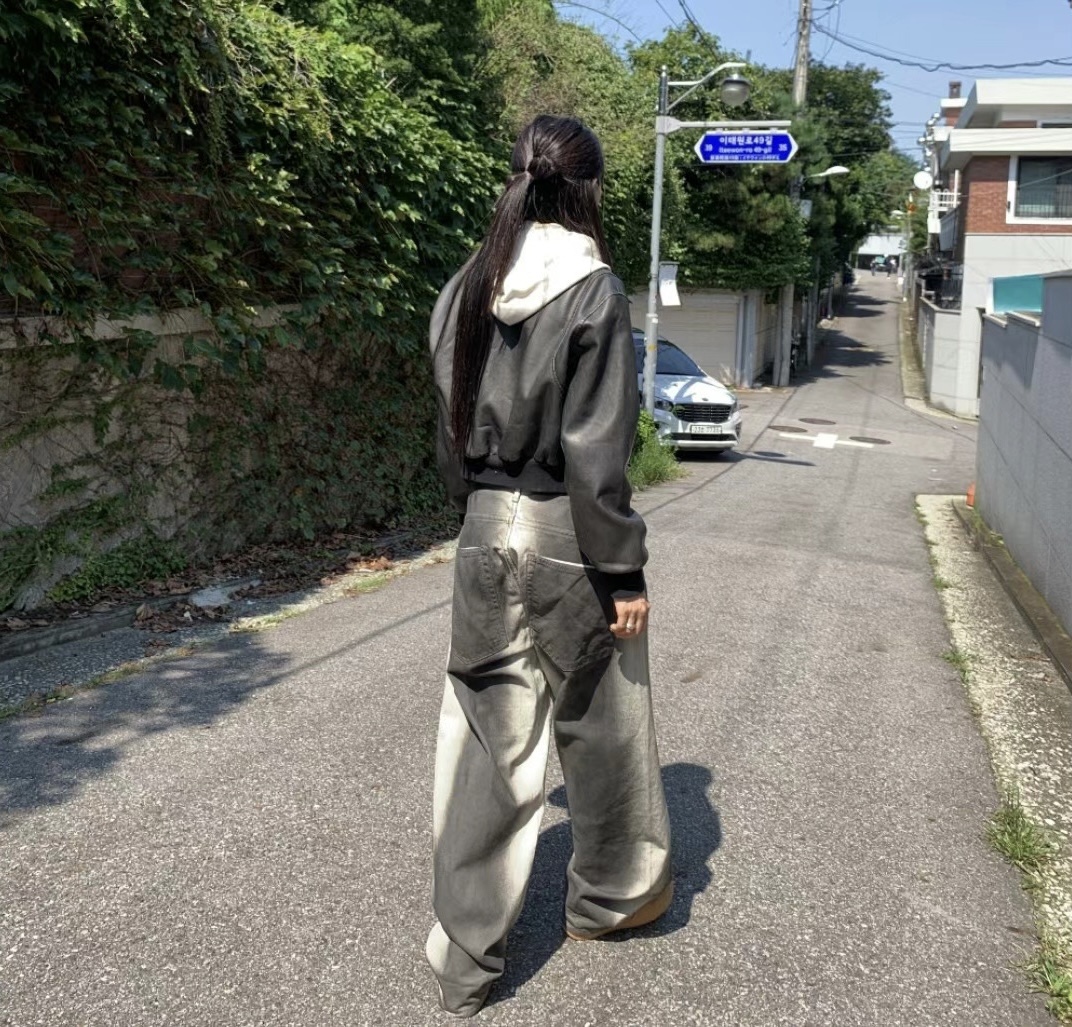 🇰🇷韓國 燻黑 Dirtyfit 直筒 牛仔褲