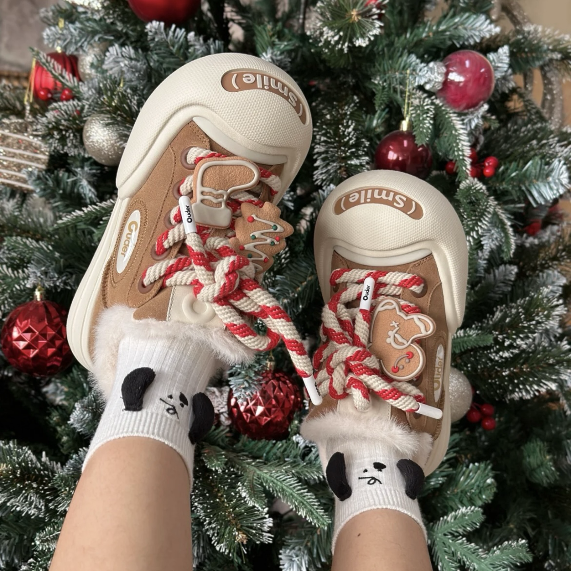Ouder "Smiler" 開口笑 大頭鞋 聖誕限定 拐杖糖 薑餅人 麋鹿