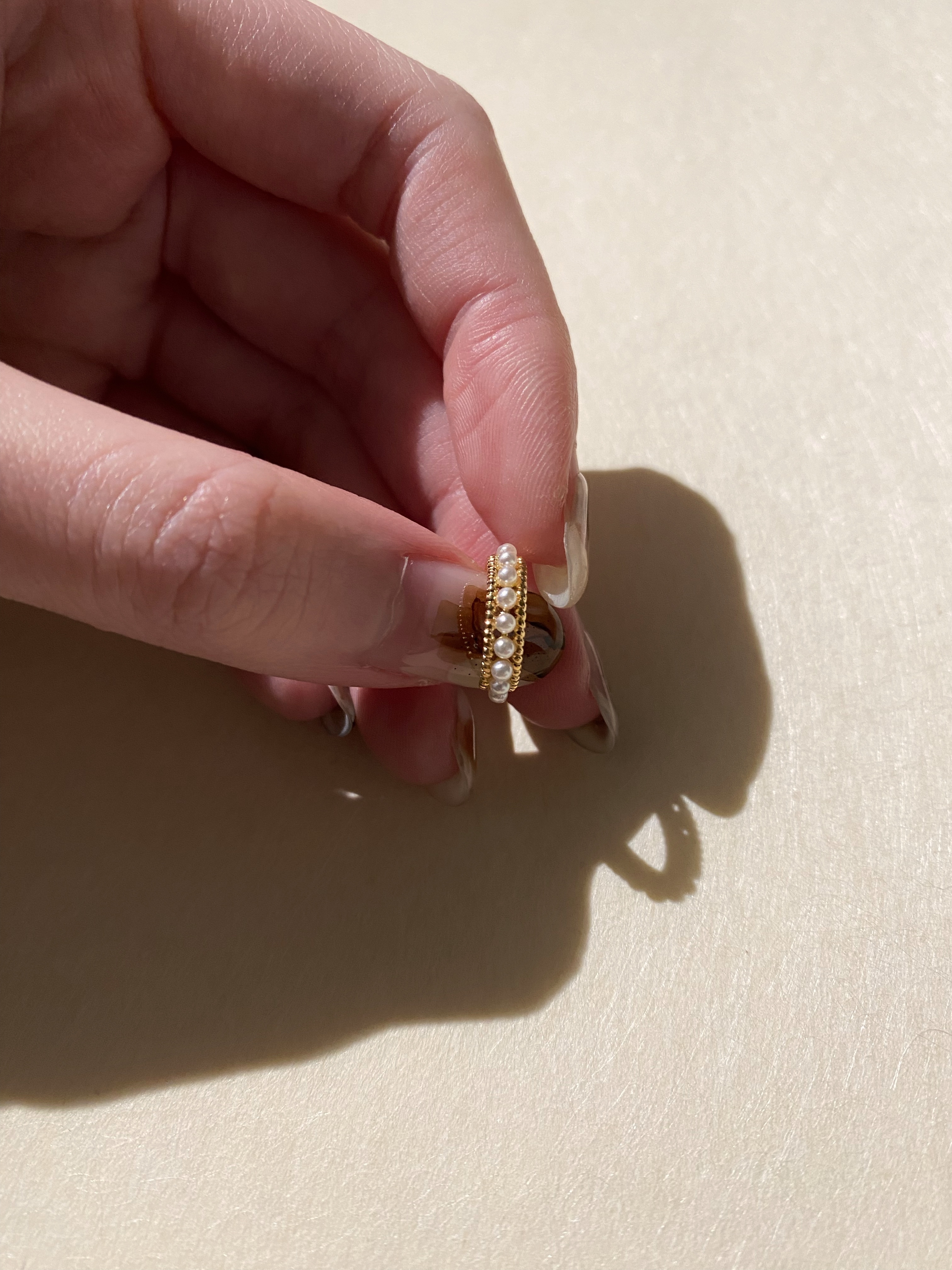 滾珠釘小珍珠耳骨夾