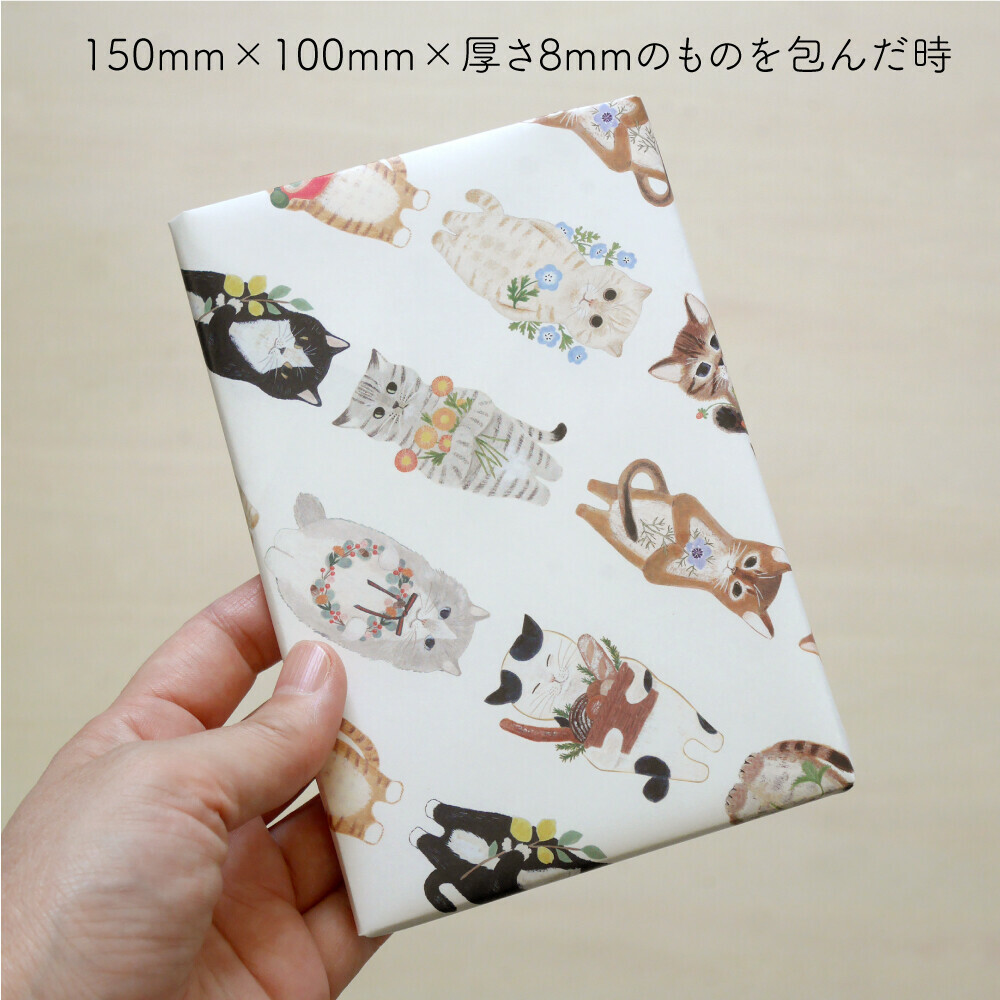 貓咪2 插畫包裝紙 A4尺寸｜日本 4legs