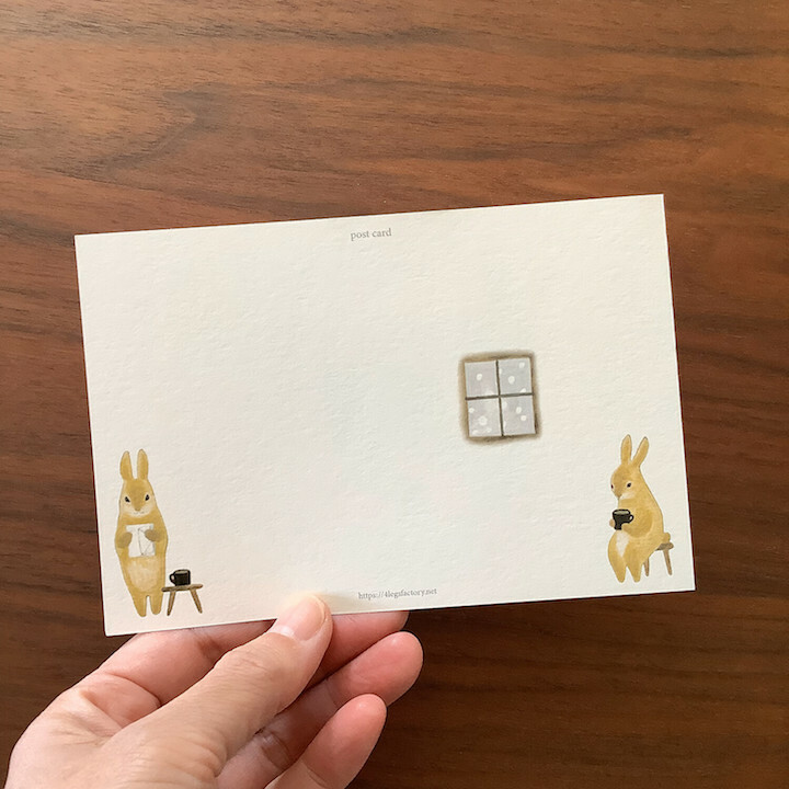 兔子聖誕節 插畫明信片｜日本 4legs