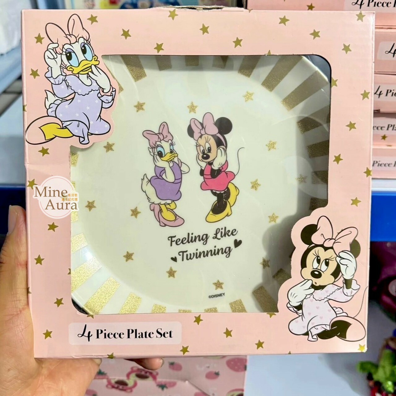 (限時特價) 米妮 Minnie 黛西 Daisy 圖案 餐盤4入組 -上海迪士尼樂園