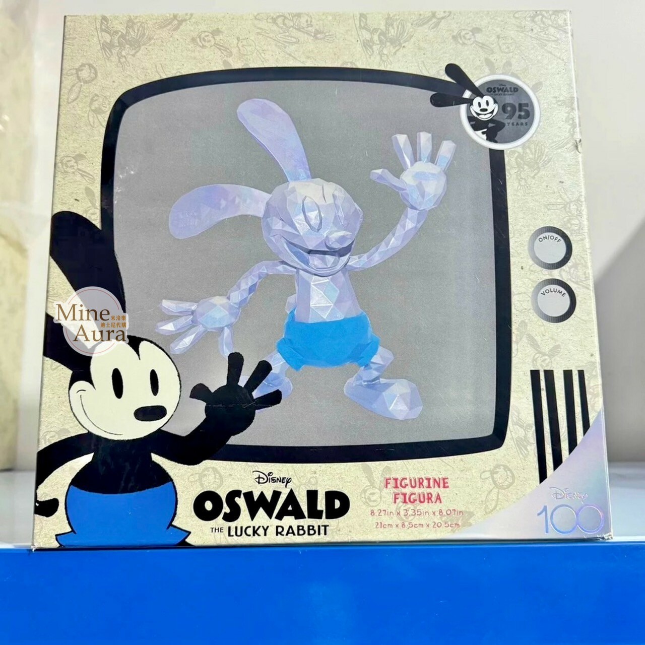 (限時特價) 100 周年 幸運兔 奧斯華 Oswald 鑽石切面造型 擺飾品 -上海迪士尼樂園