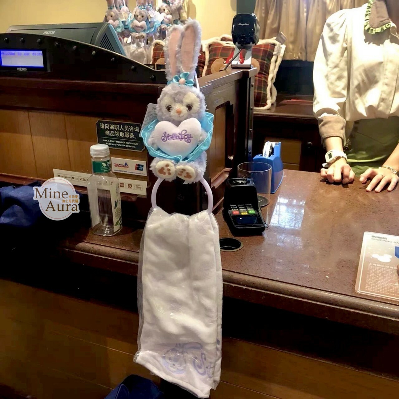 (限時特價) 史黛拉露 星黛露 StellaLou 絨毛造型 毛巾掛架 擦手巾 -上海迪士尼樂園