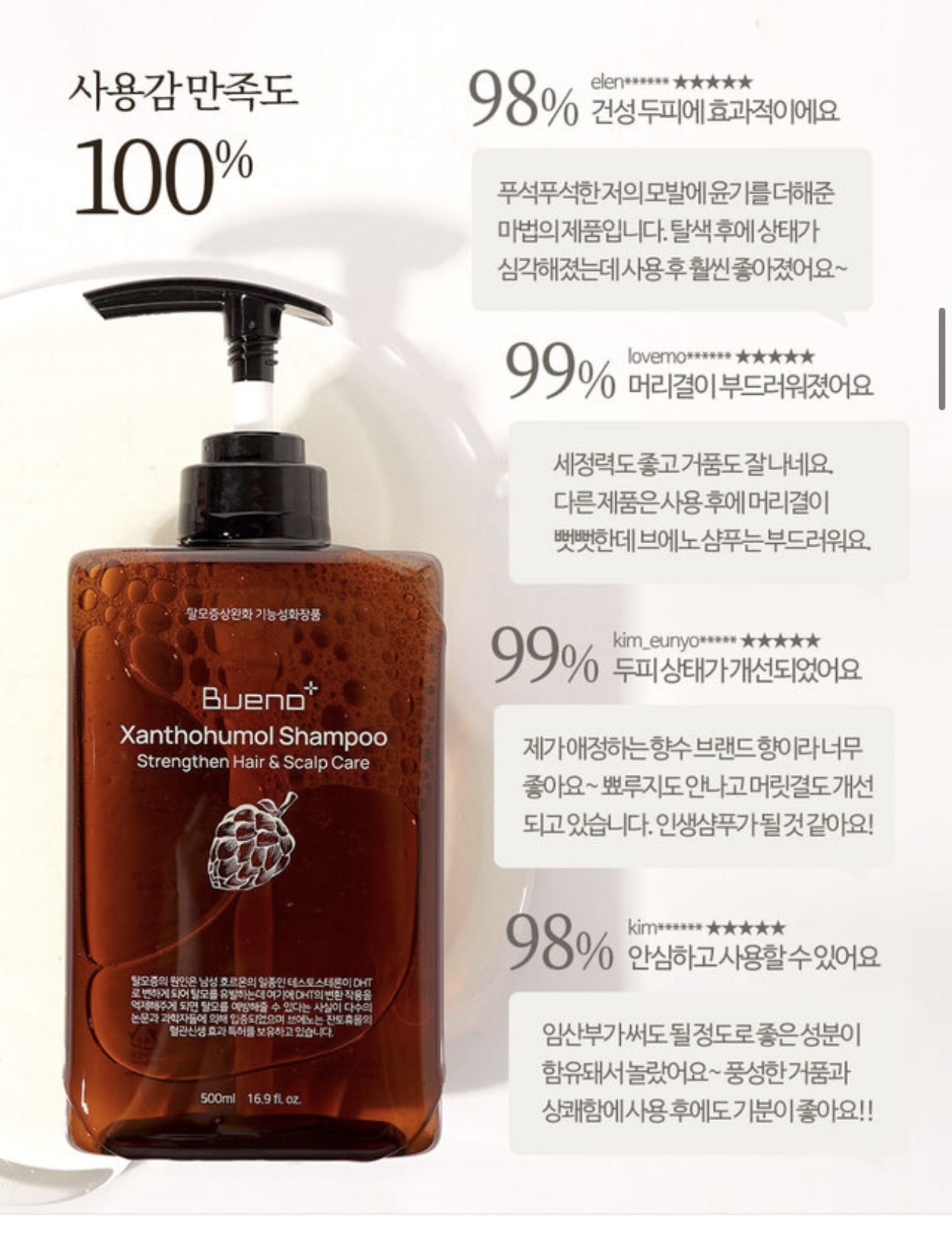 KR Bueno XANTHOHUMOL SHAMPOO 黃腐醇防脫髮洗髮水 500ml 0075