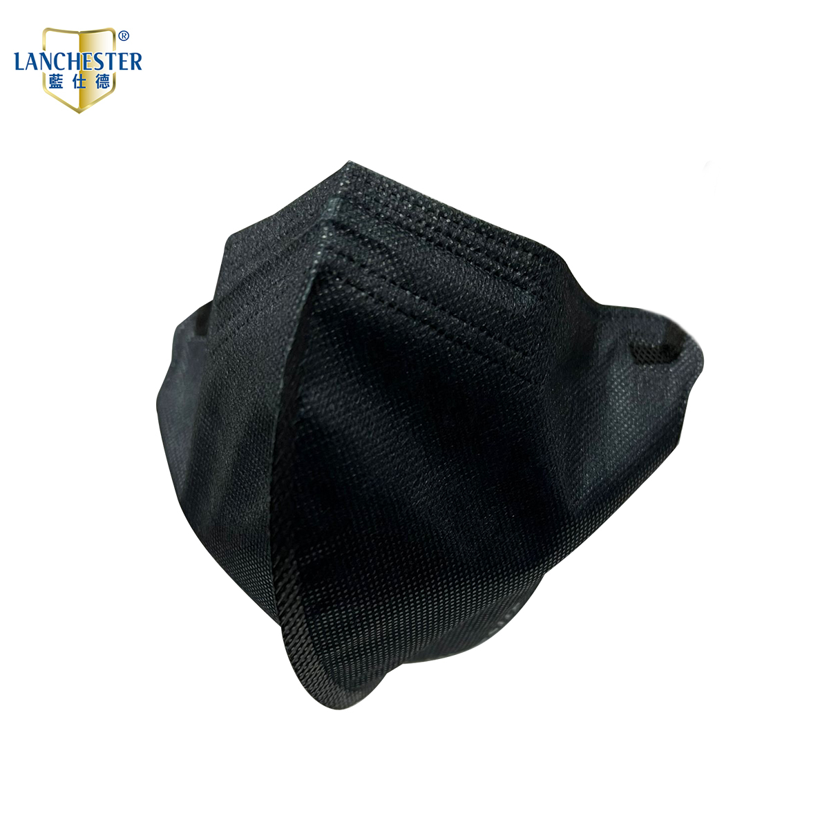 Lanchester 成人四層立體活性碳過濾防護口罩 (黑色)(獨立包裝)(10片/包)