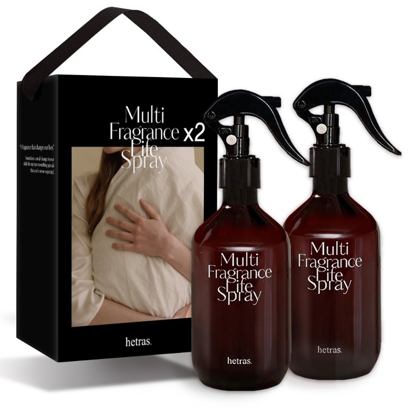 HETRAS Multi Fragrance Life Spray 多用途抗菌除臭香氛噴霧禮盒套裝 300ml x 2枝入 (8款香味)