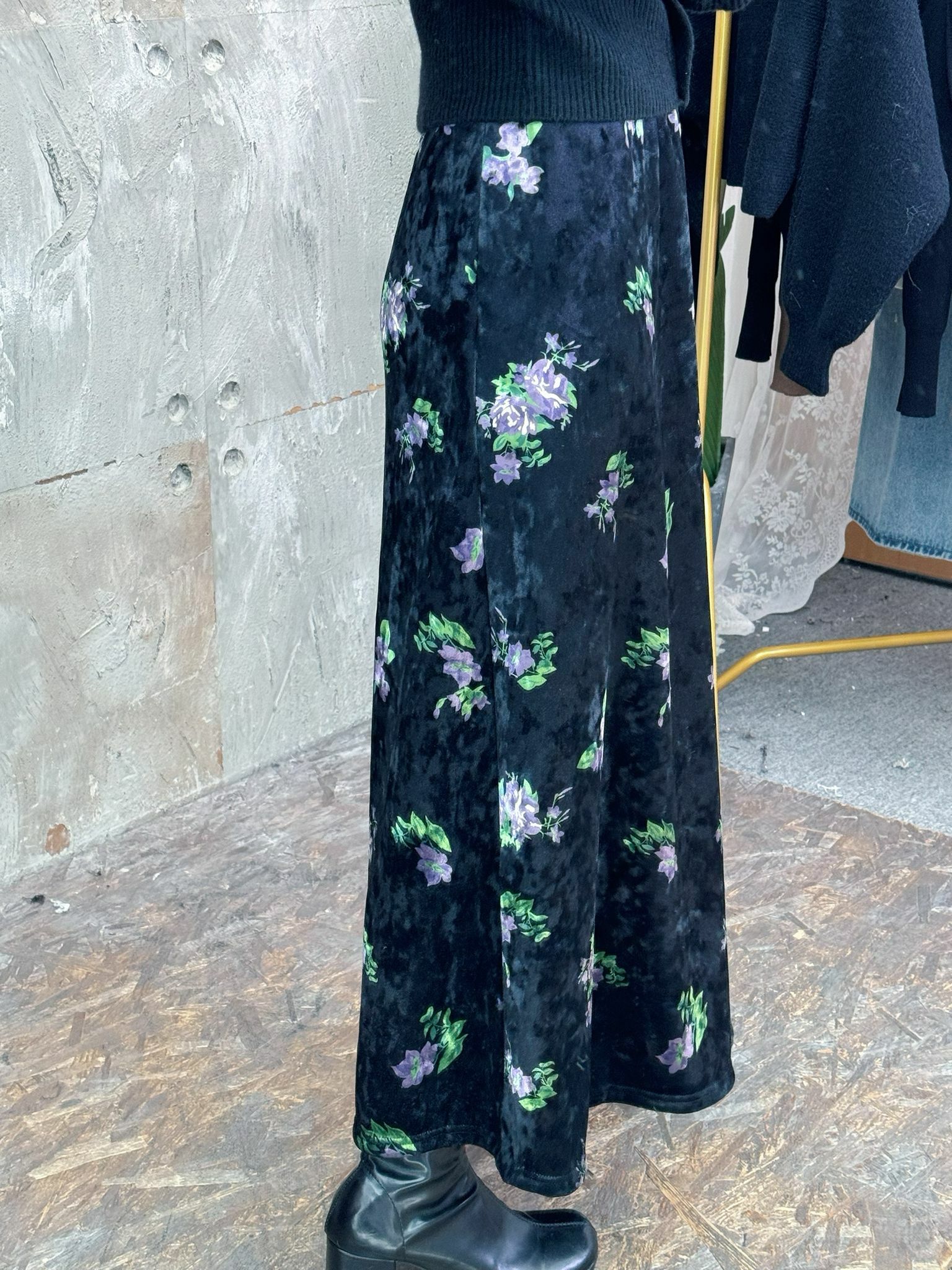 SK#5592 🤍黑夜花火裙