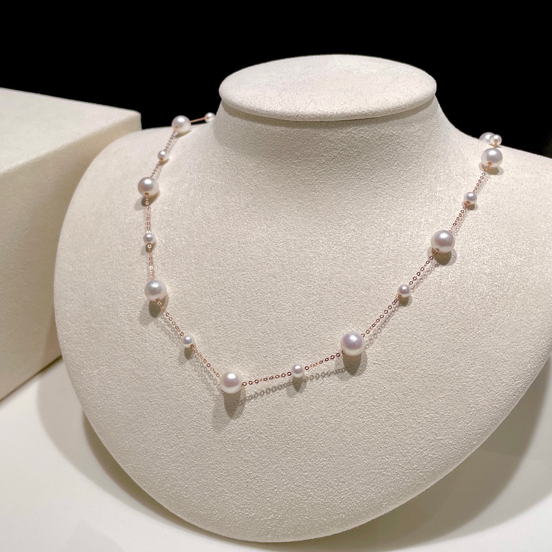 18K玫瑰金珍珠頸鏈