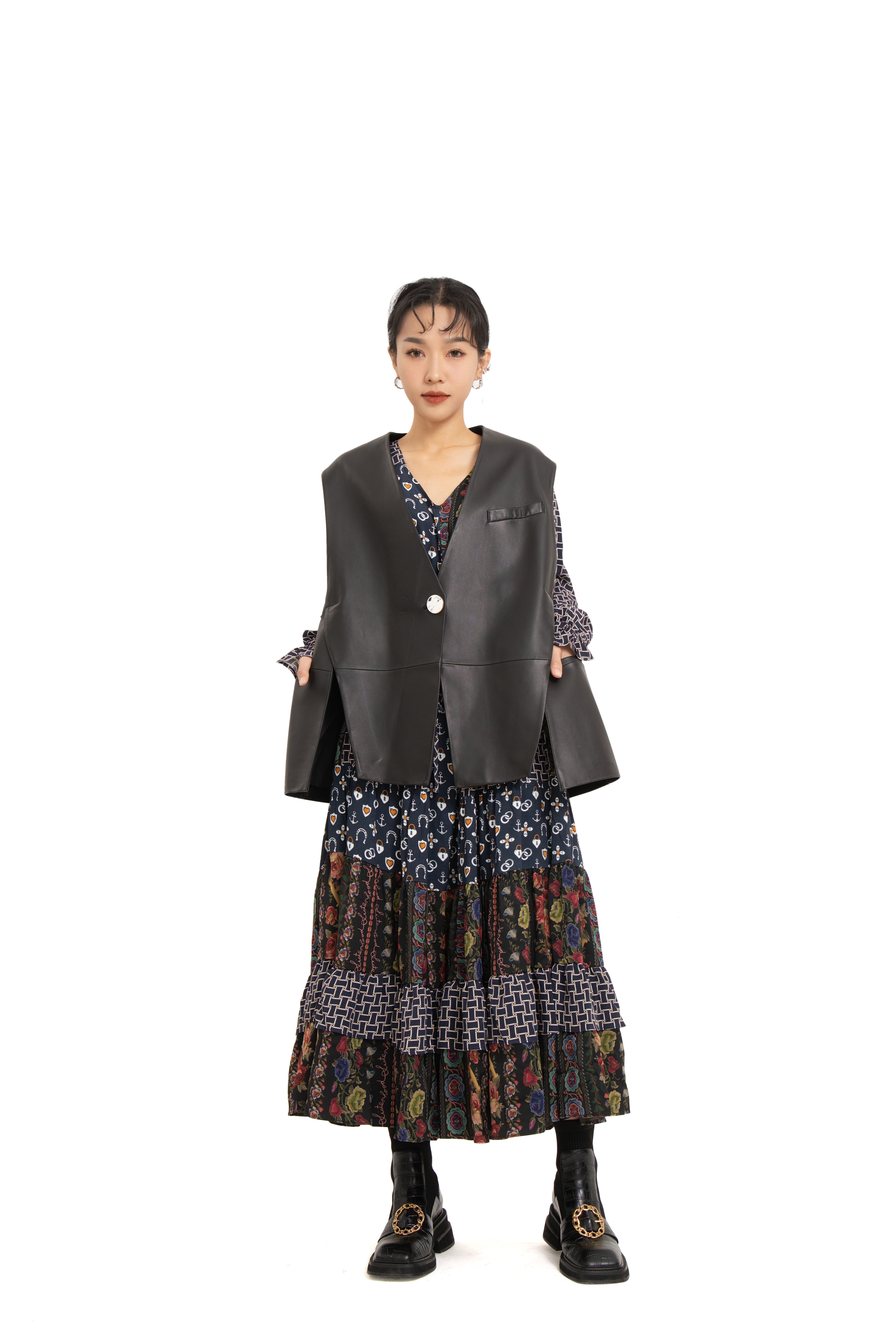 HERMANA花拼布波希米亞連身裙（限量現貨）