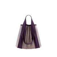 [S] PLEATS MAMA KNIT PLEATED 2-WAYS SHOPPER BAG,PURPLE, PMA6W0TS-906N (SPL44)