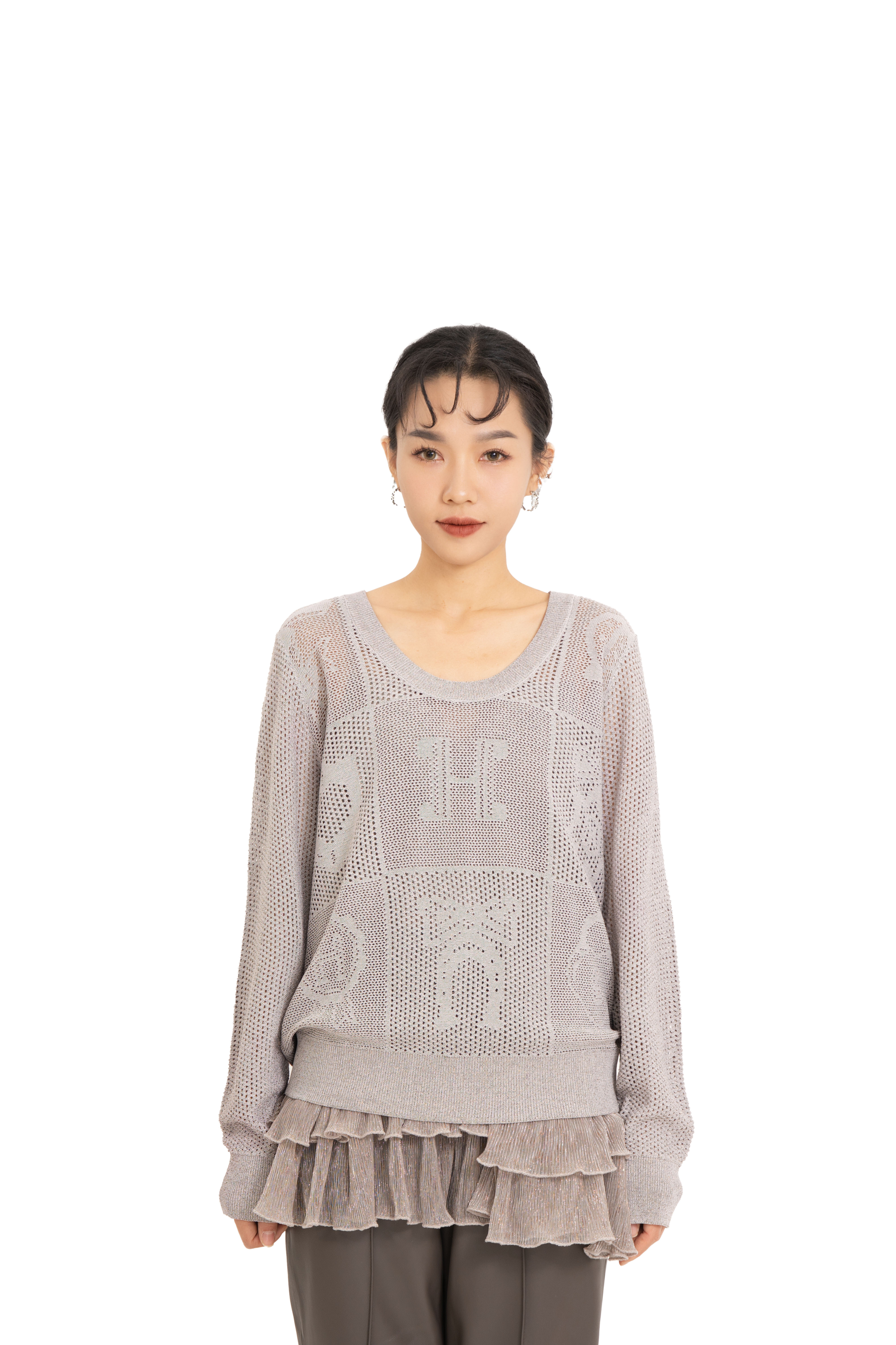 HERMANA九宮格暗閃針織上衣（*限量現貨）