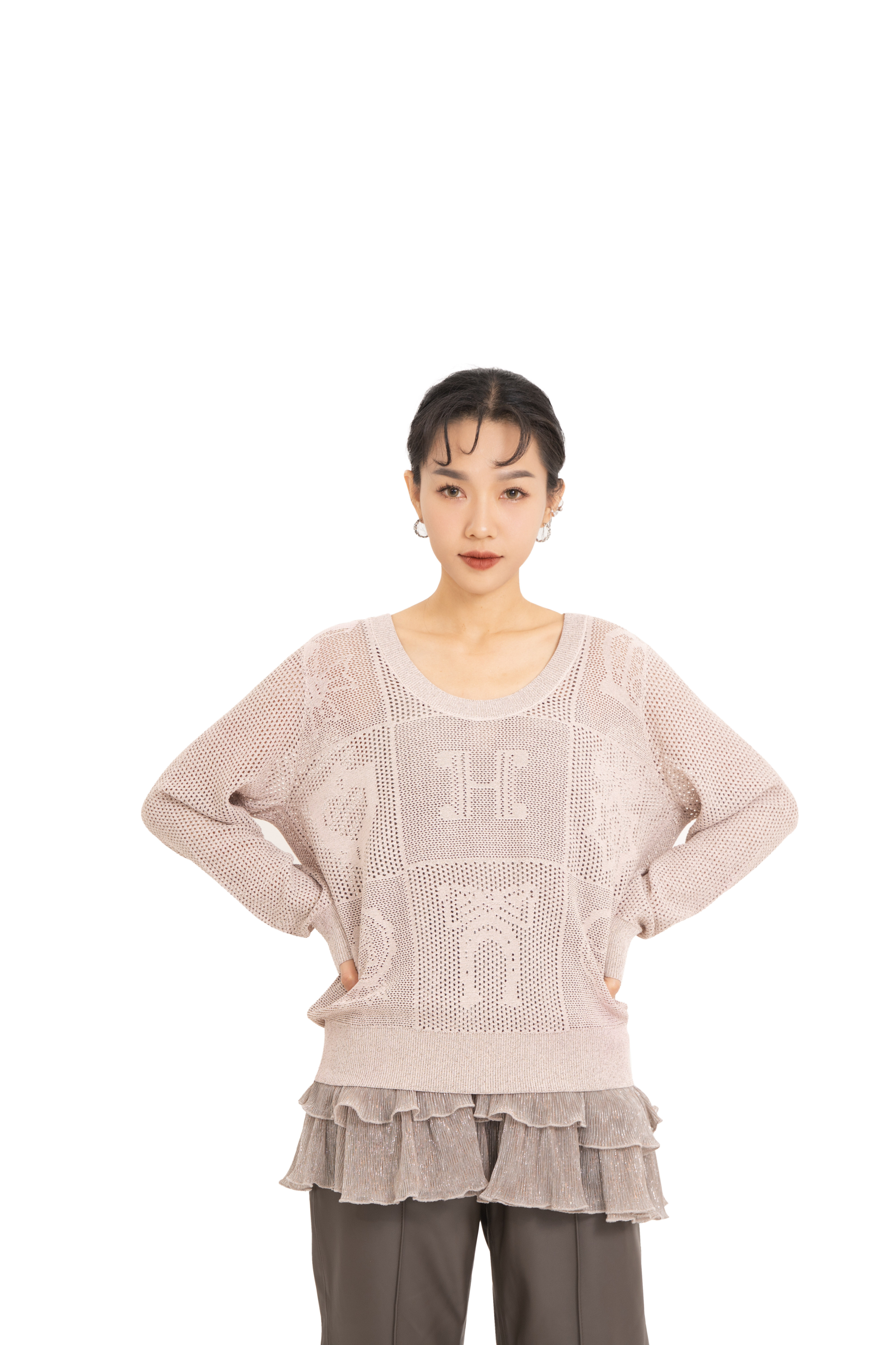 HERMANA九宮格暗閃針織上衣（*限量現貨）