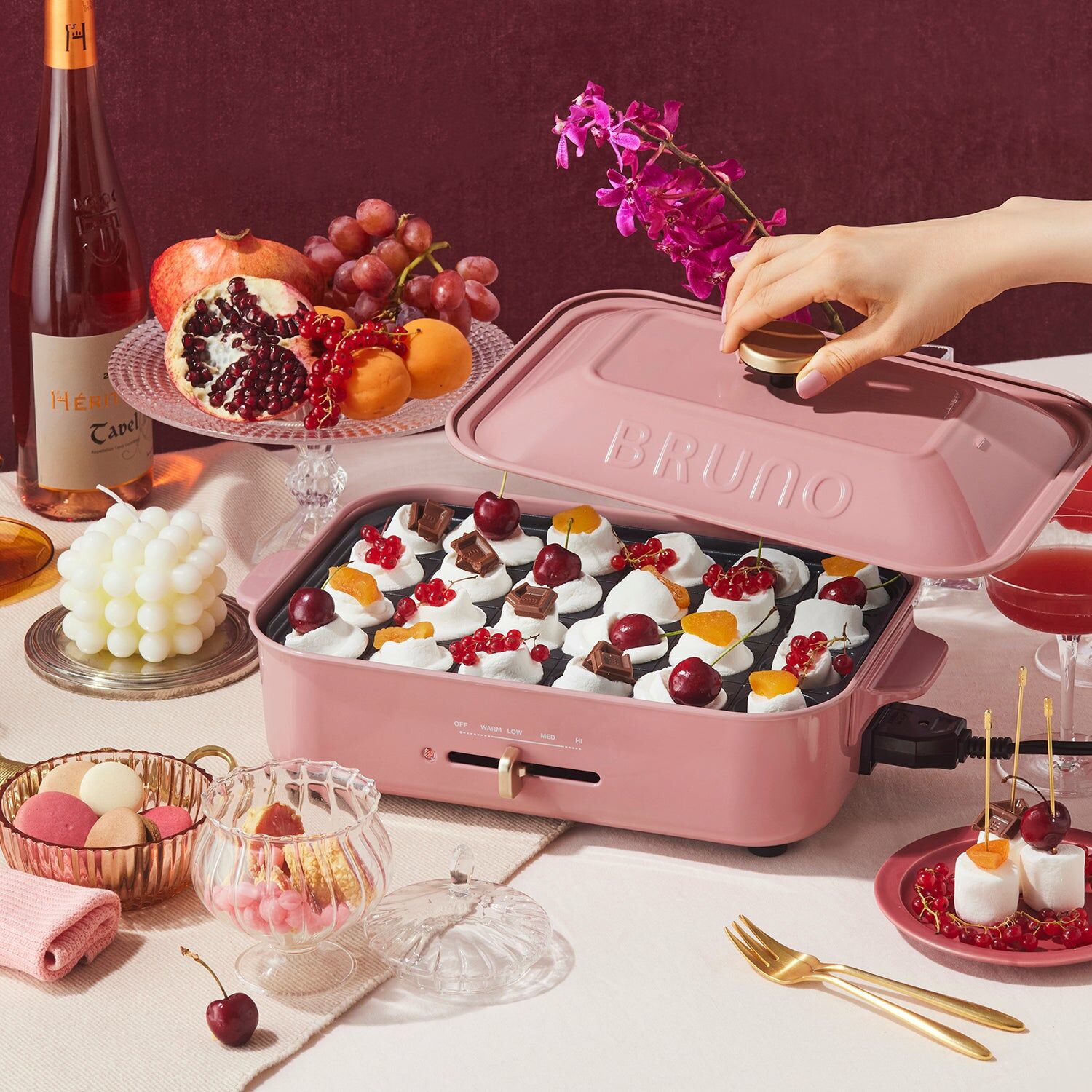 BRUNO 多功能電熱鍋 - 玫瑰粉色 BOE021-RSPK