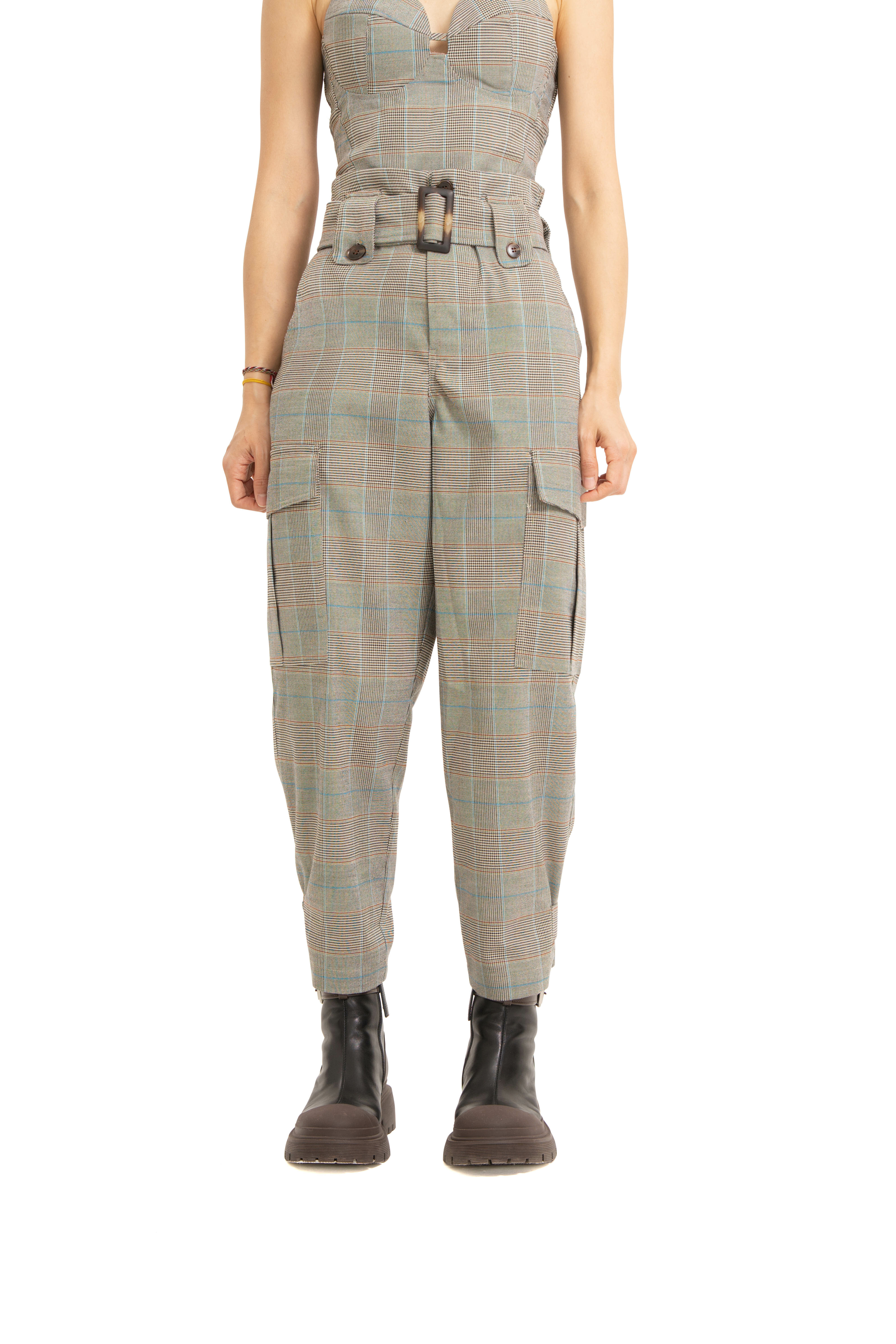 格仔軍袋搭帶腳褲（限量現貨）