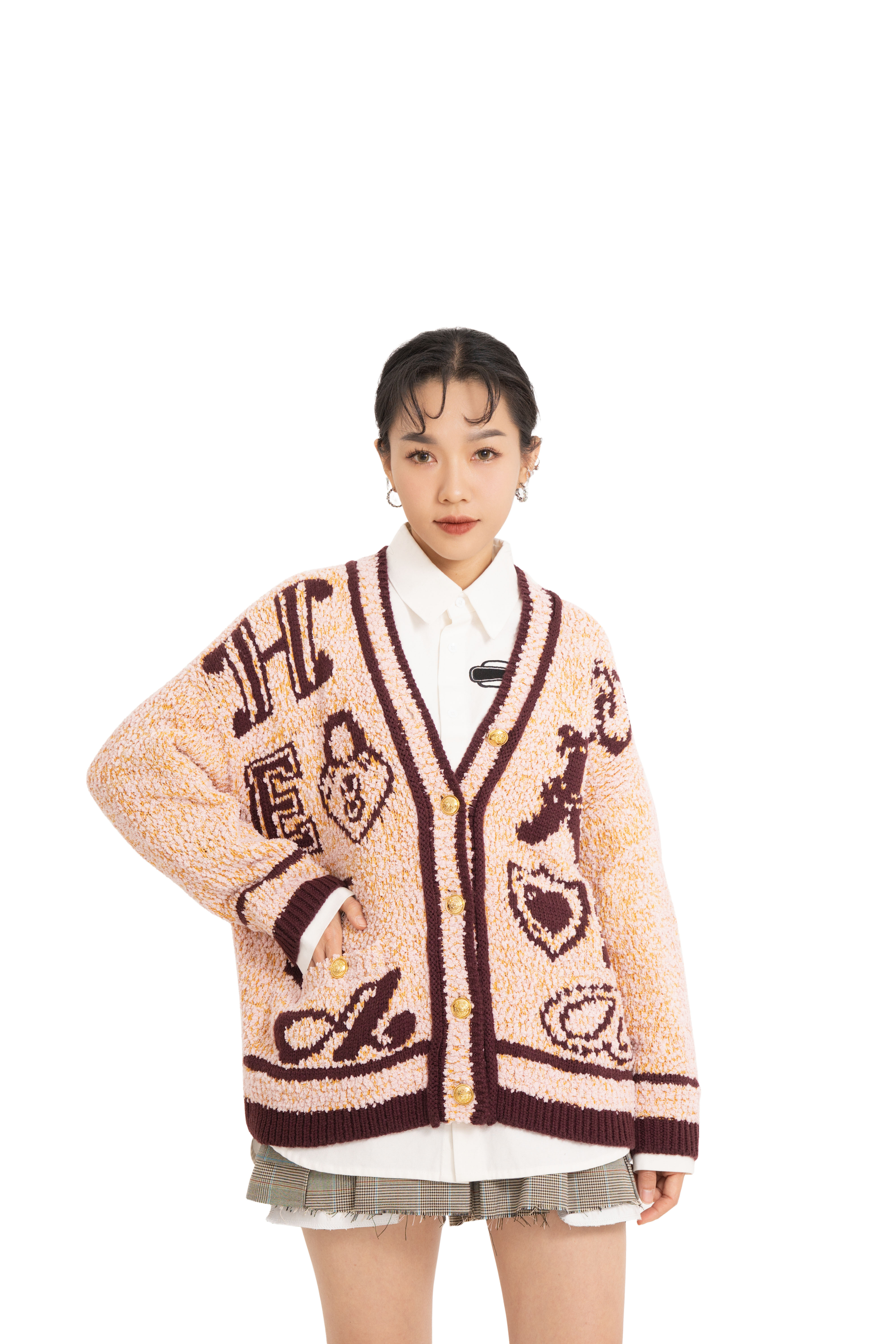 HERMANA圖案軟綿冷cardigan（*限量現貨）