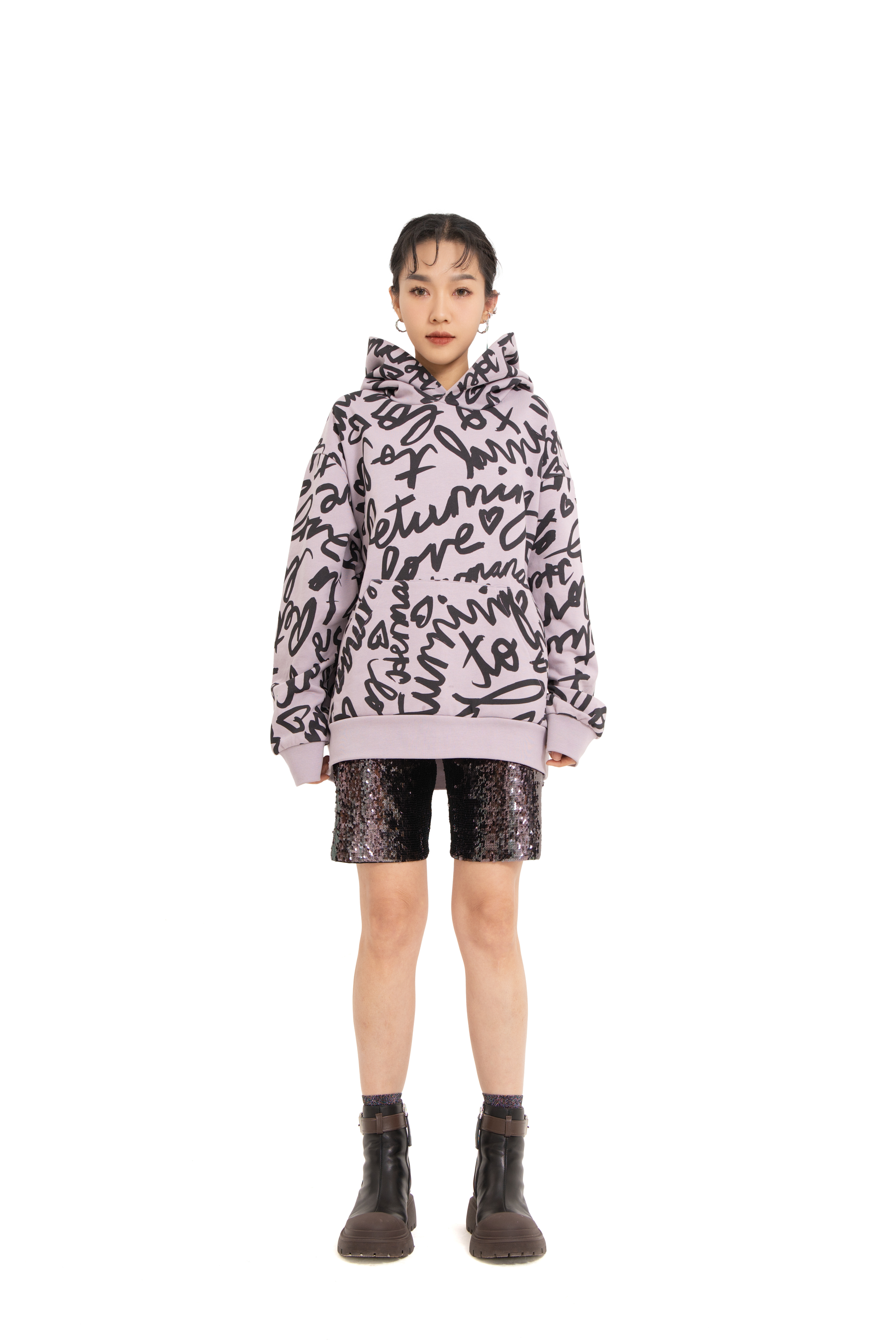 HERMANA塗鴉字有帽衛衣（現貨款式）