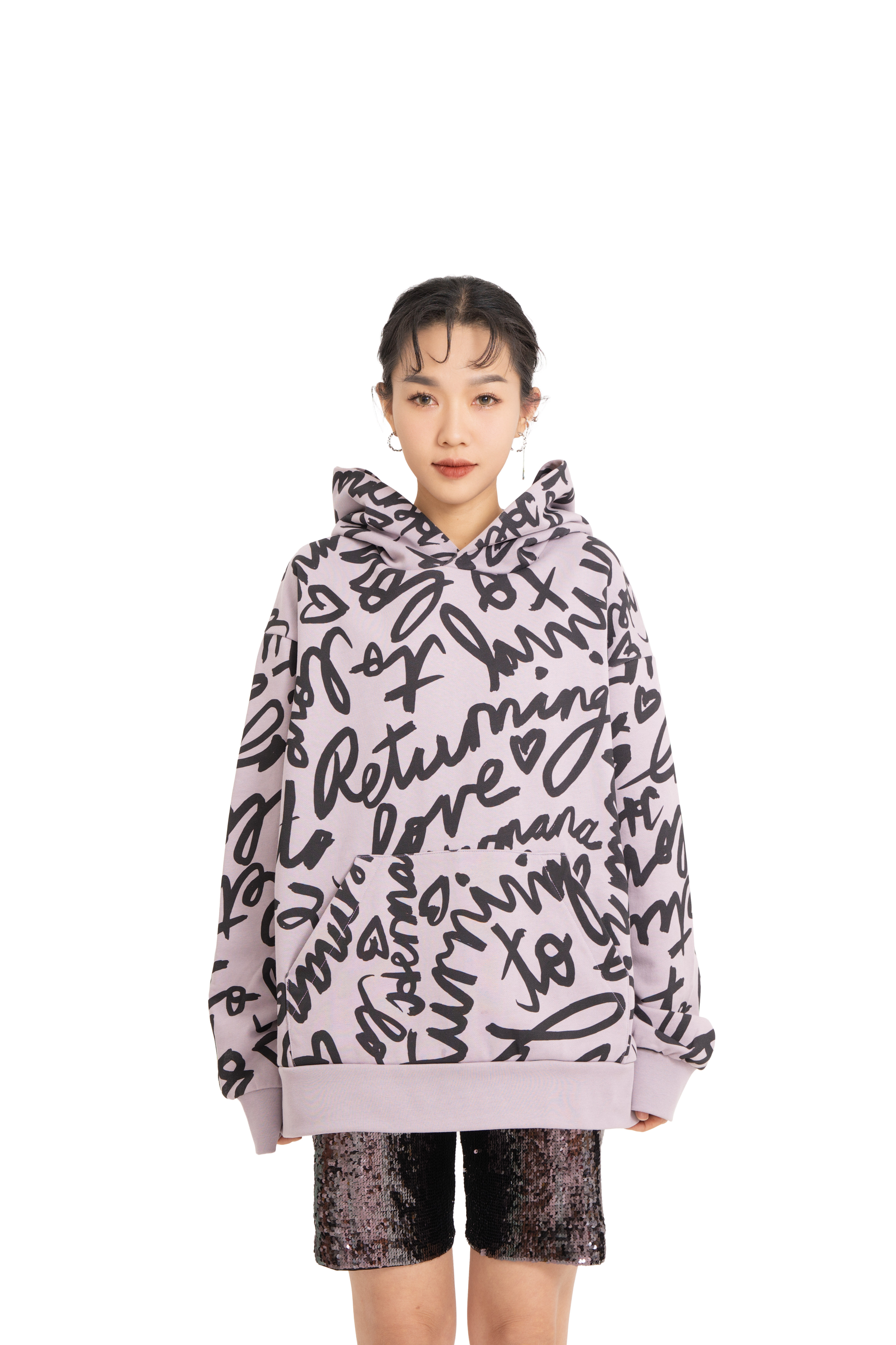 HERMANA塗鴉字有帽衛衣（現貨款式）