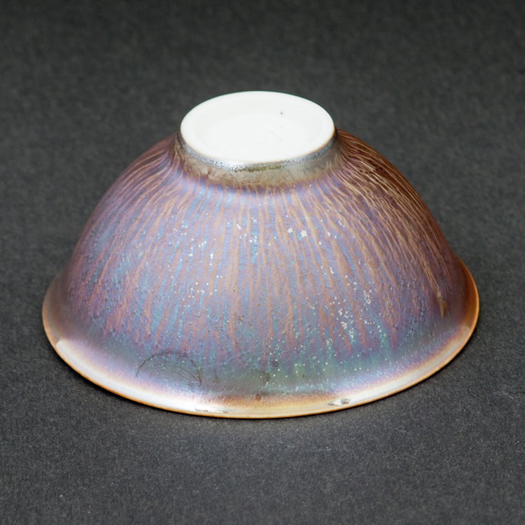 鹿港窯禮品館│辛可窯曜變藍金天目-小杯