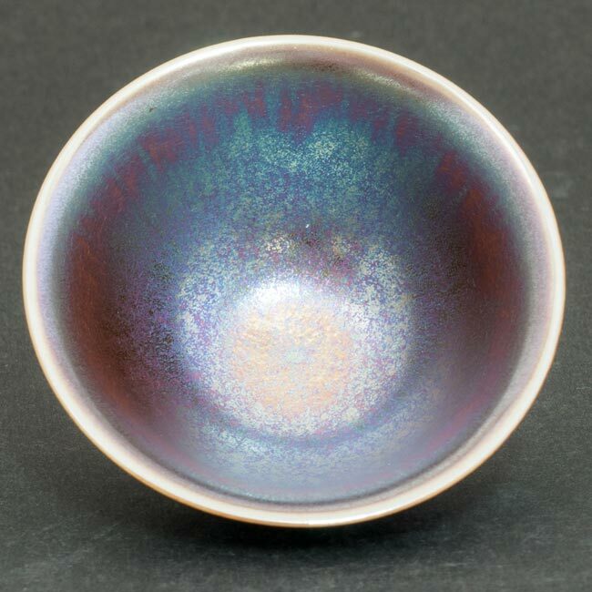 鹿港窯禮品館│曜變藍金天目-小杯極品