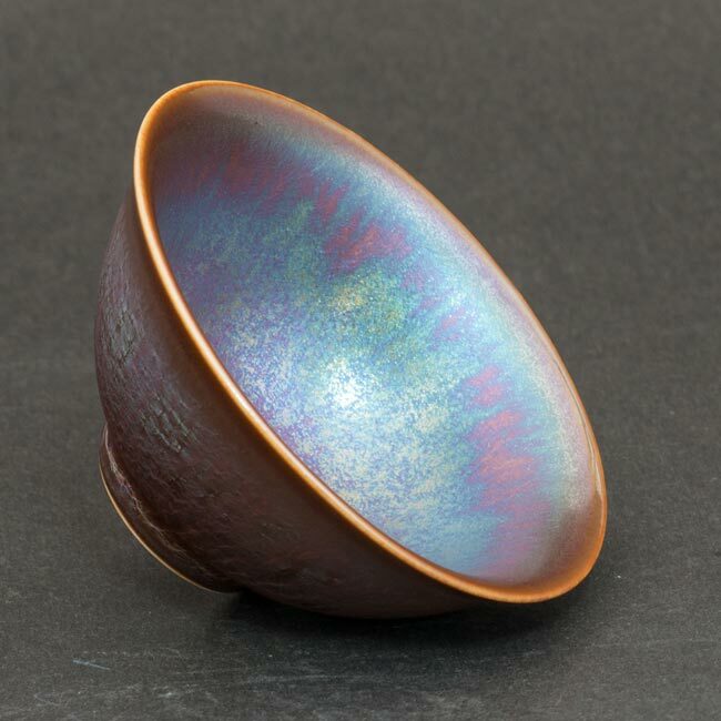 鹿港窯禮品館│曜變藍金天目-小杯極品