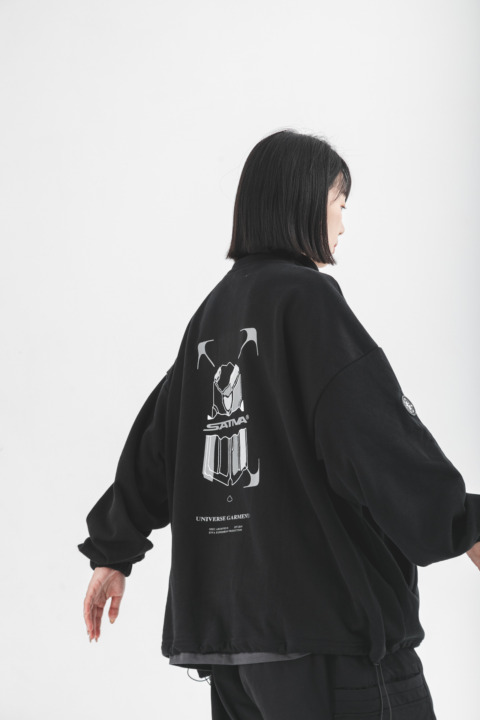 SATIVA UE-02 Virtual Structure Zip Sweat 半拉鍊 長袖 二色