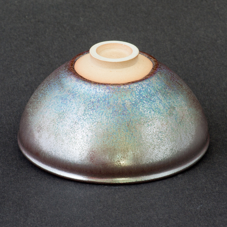 鹿港窯禮品館｜高溫曜變金萃紫羅蘭天目釉鬥茶碗