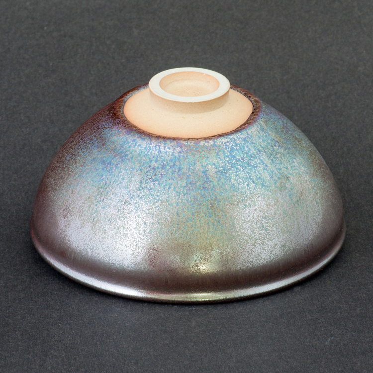 鹿港窯禮品館｜高溫曜變金萃紫羅蘭天目釉鬥茶碗