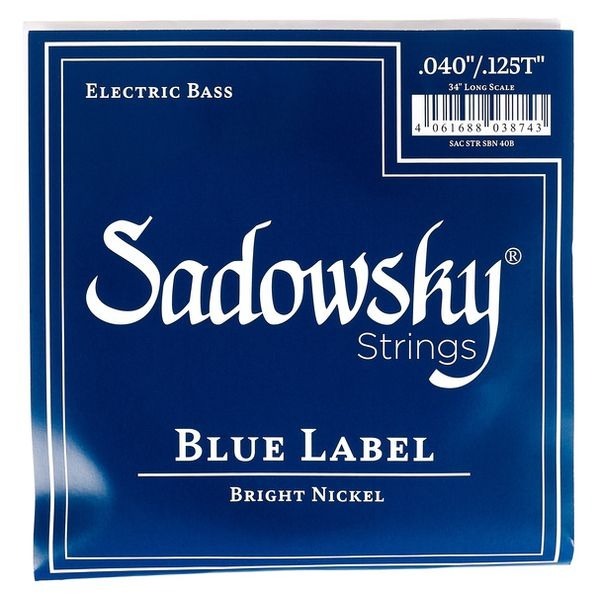Sadowsky Sadowsky Blue Label SBN40B 040-125 藍標 5弦 貝斯弦 第 2 張圖片｜三峽吉他 / Bass