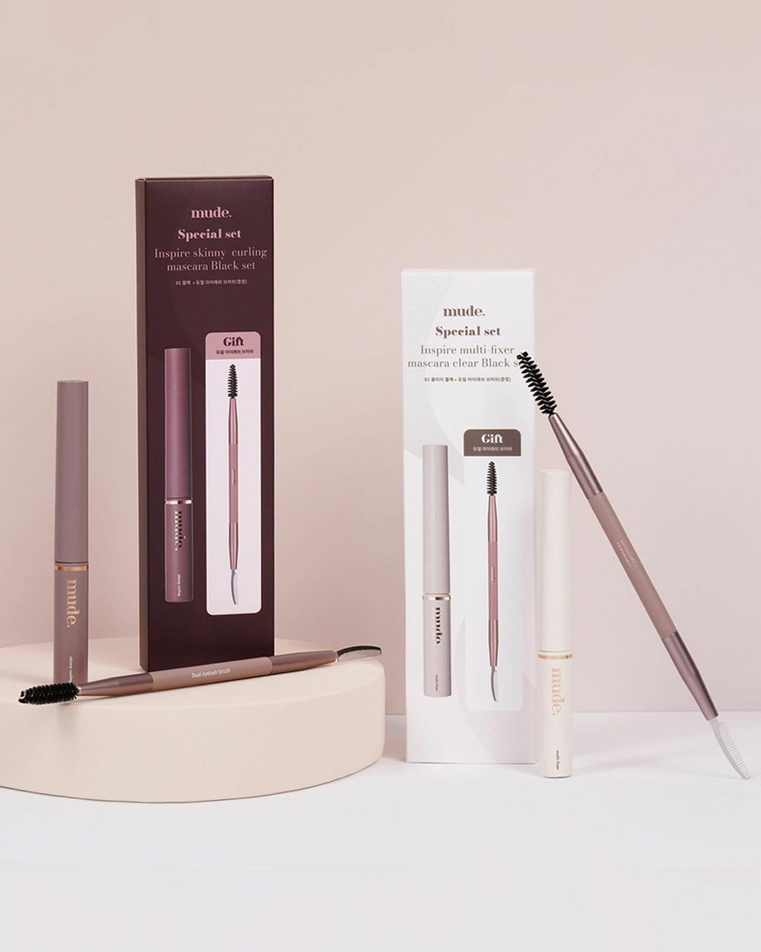 《現貨》Mude Inspire Skinny Curling Mascara / Multi-fixer Mascara SET 送雙頭梳